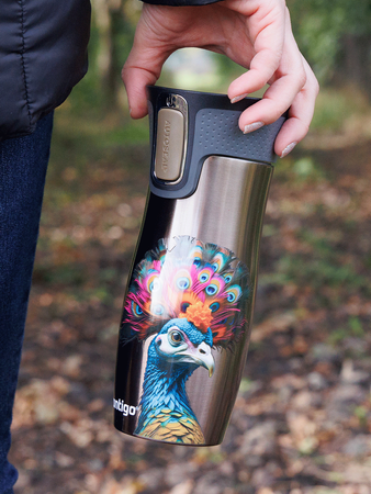 Contigo West Loop 2.0 470 ml thermal mug - Latte - Peacock Eye