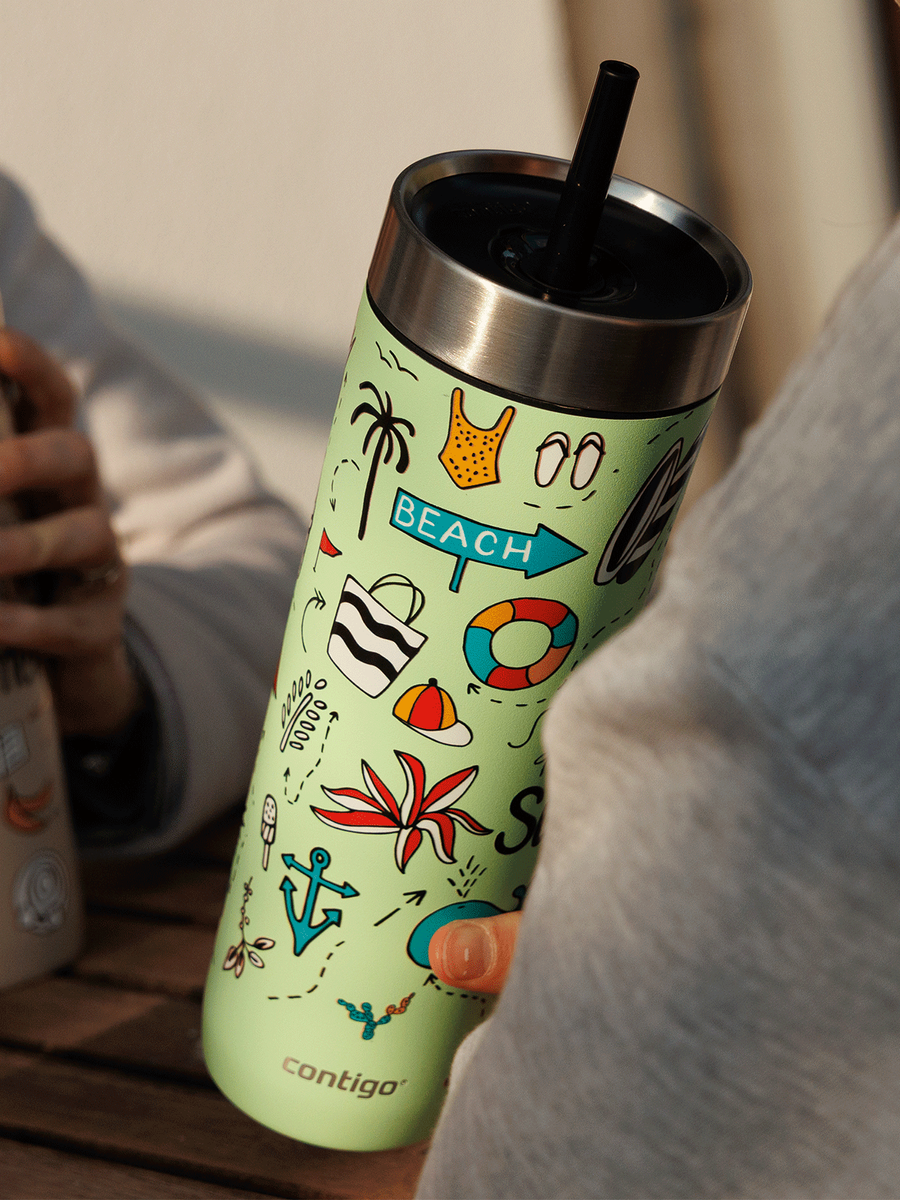 Kubek termiczny ze słomką Contigo Luxe Tumbler 720ml - Summer  - Cucumber