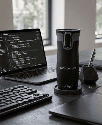 Kubek termiczny dla Programisty - Contigo West Loop 2.0 470 ml - czarny