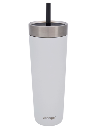 Thermal mug with straw Luxe Tumbler 720 ml with engraving - Salt