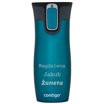 Kubek termiczny z grawerem Contigo West Loop 2.0 470 ml - Turkusowy