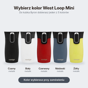 Zestaw kubków termicznych Contigo Byron 470 ml Gunmetal + West Loop Mini 300 ml żółty metalik