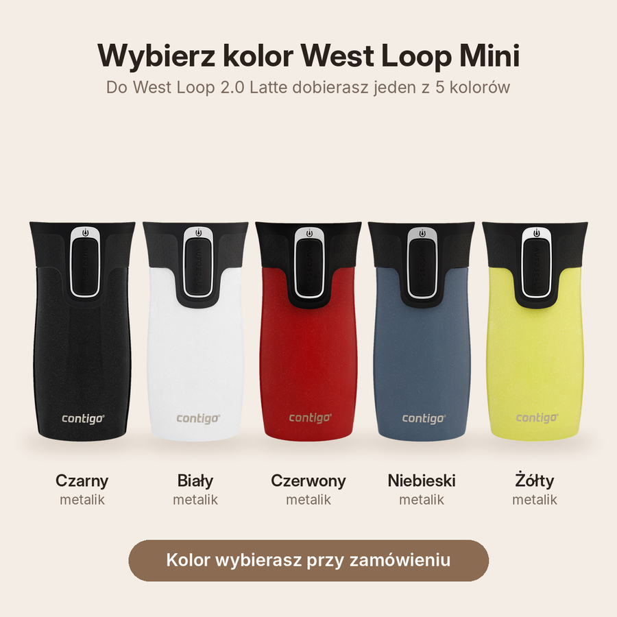 Zestaw kubków termicznych Contigo West Loop 2.0 Latte 470 ml + West Loop Mini Czerwony 300 ml