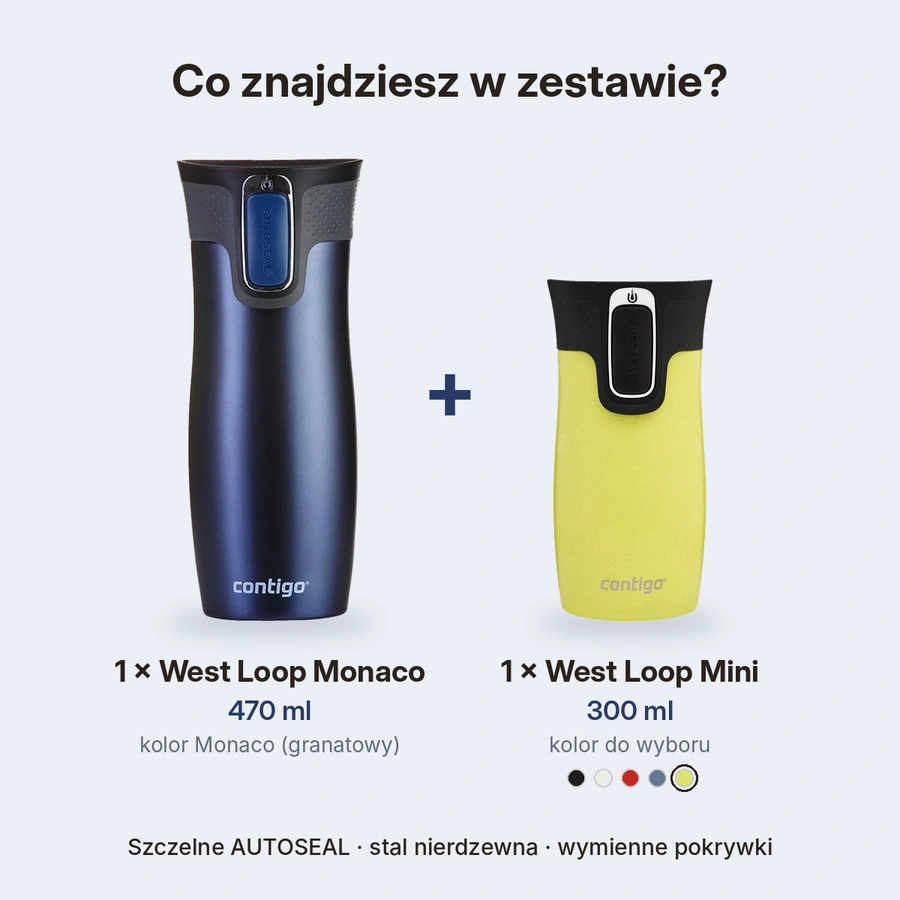Zawartość zestawu: West Loop Monaco i West Loop Mini żółty metalik