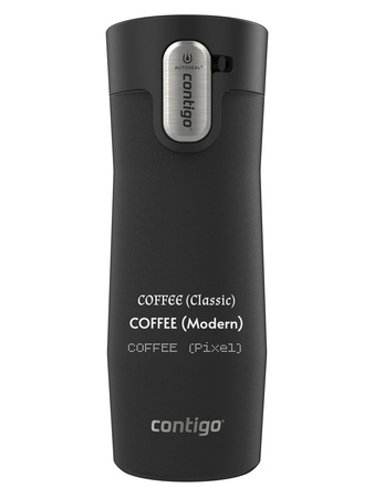 Kubek termiczny z grawerem Contigo West Loop 3.0 470 ml - Czarny