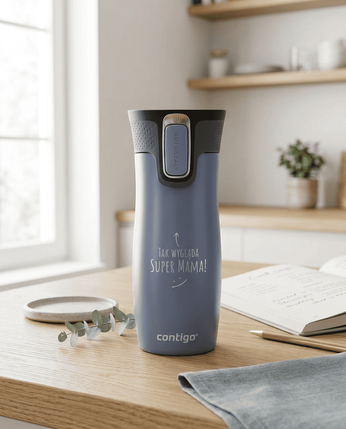 Kubek termiczny Contigo West Loop 2.0 470 ml - Tak wygląda super mama - Earl Grey