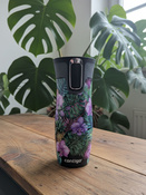 Kubek termiczny Contigo West Loop 2.0 470 ml - Monstera - czarny