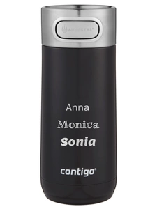 Thermal mug Contigo Luxe Autoseal 470ml with custom inscription - engraved - Licorice