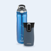 Zestaw Contigo butelka Ashland 720 ml + kubek termiczny West Loop Mini 300 ml – niebieski metalik