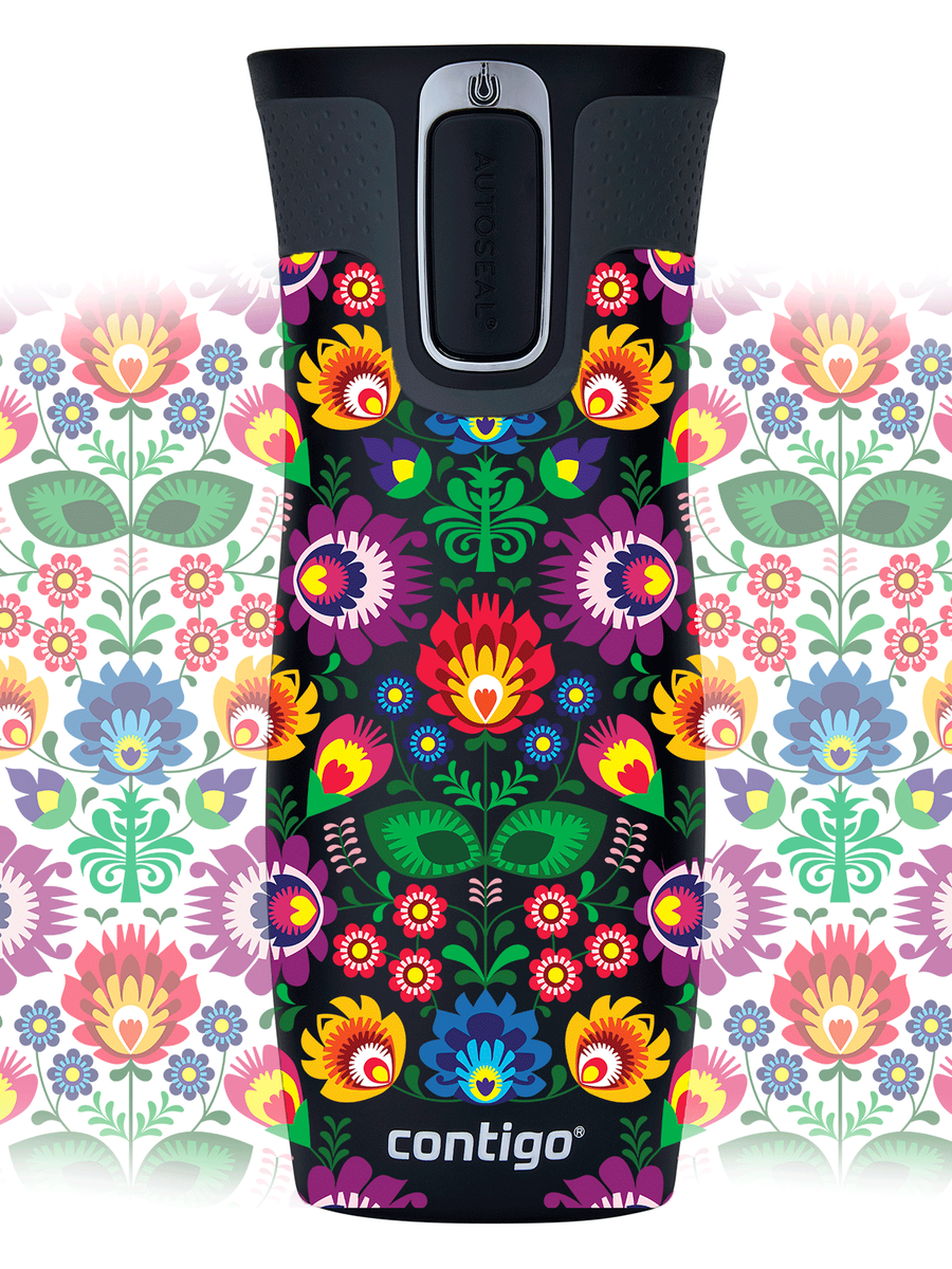 Kubek termiczny Contigo West Loop 2.0 470ml - Folklor - Czarny Mat
