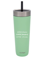 Kubek termiczny ze słomką Luxe Tumbler 720ml z grawerem - Cucumber