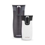 Zestaw kubków termicznych Contigo West Loop grafitowy 470 ml + West Loop Mini 300 ml – biały metalik