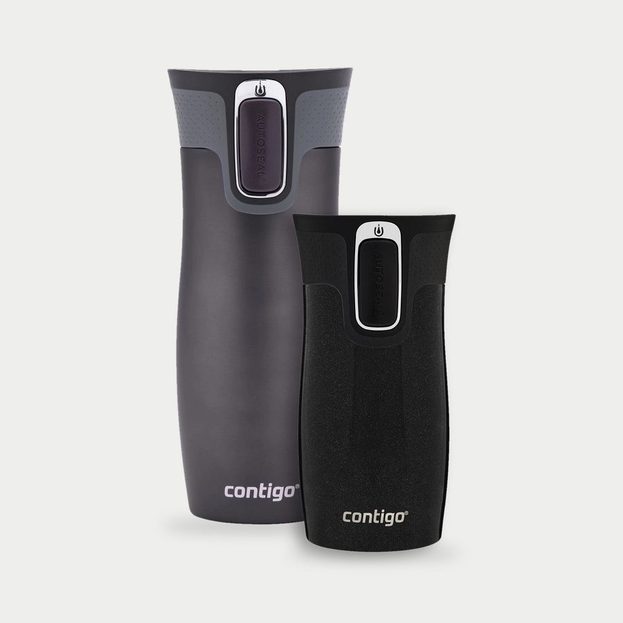 Zestaw Contigo West Loop grafitowy 470 ml + West Loop Mini 300 ml – czarny metalik