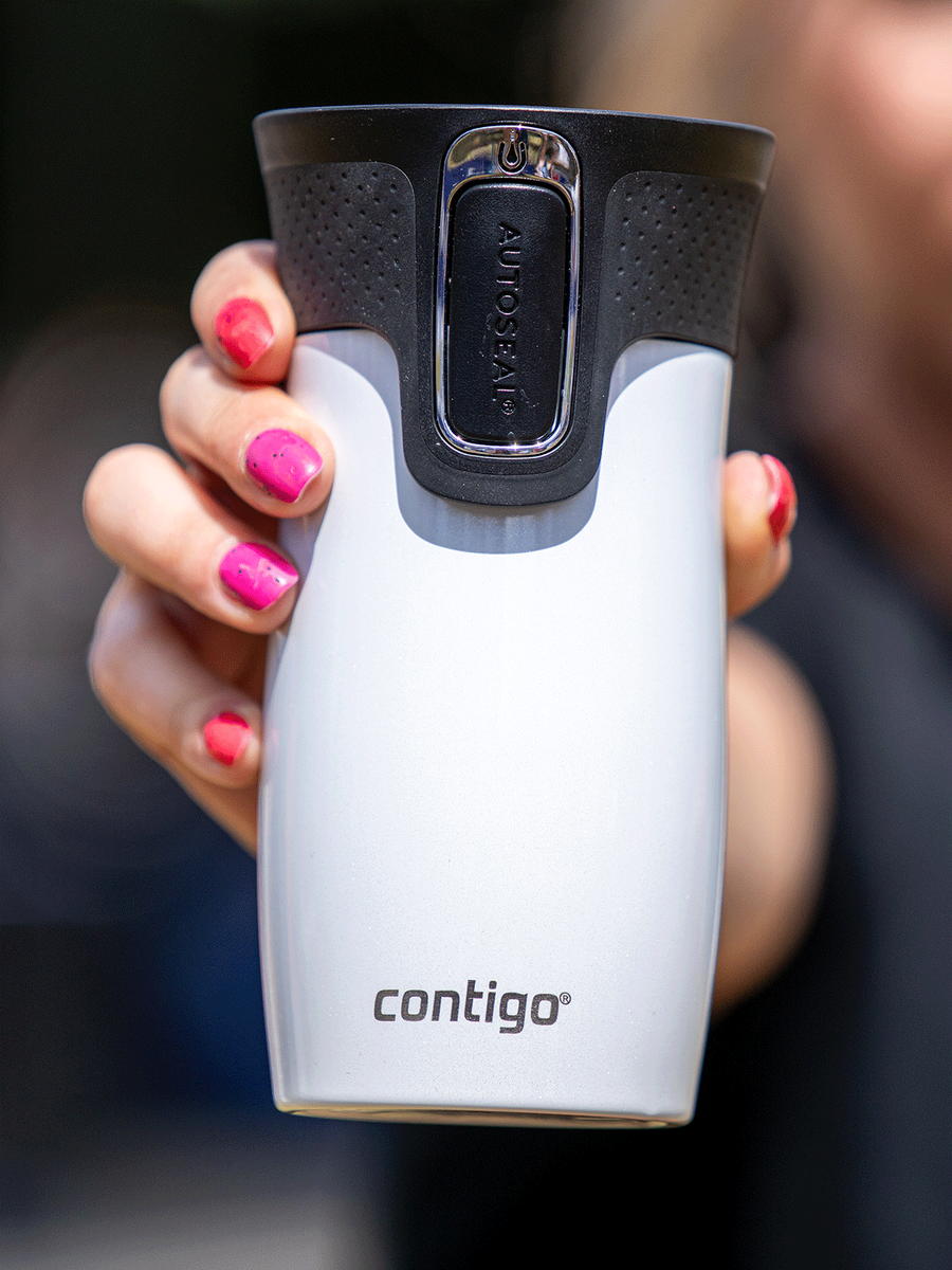 Kubek termiczny Contigo West Loop Mini 300ml - biały metalik - powystawowy