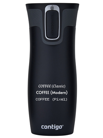 Kubek termiczny z grawerem Contigo West Loop 2.0 470 ml - Czarny
