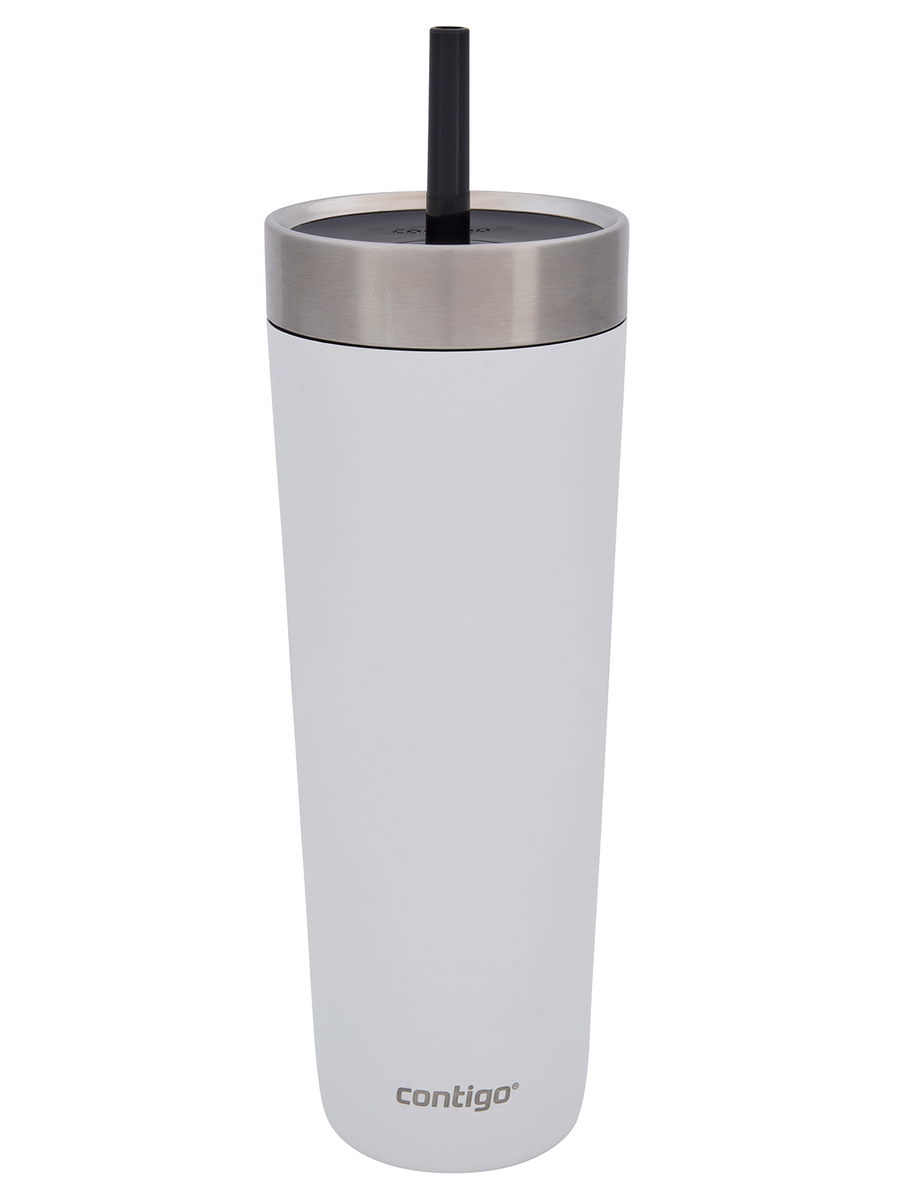 Kubek termiczny ze słomką Luxe Tumbler 720ml z grawerem - Salt