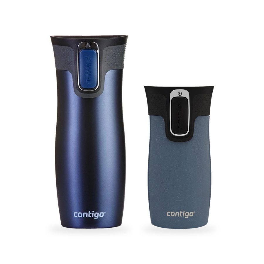 Zestaw Contigo West Loop Monaco 470 ml + West Loop Mini 300 ml – niebieski metalik