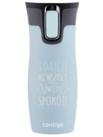 Kubek termiczny Contigo West Loop 2.0 470ml - Święty spokój - Błękitny Mat