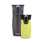 Zestaw kubków termicznych Contigo West Loop grafitowy 470 ml + West Loop Mini 300 ml żółty metalik