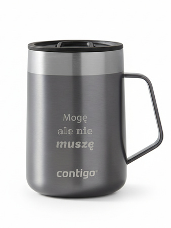 Kubek termiczny z grawerem Contigo Streeterville 420 ml - Szary
