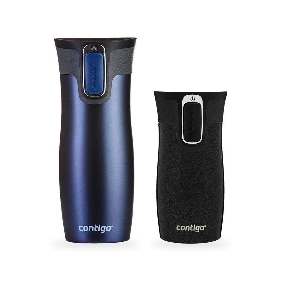 Zestaw kubków termicznych Contigo West Loop Monaco 470 ml + West Loop Mini 300 ml czarny metalik