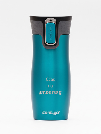 Kubek termiczny z grawerem Contigo West Loop 2.0 470 ml - Turkusowy