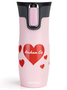Thermal Mug Contigo West Loop 470 ml - Millenial pink - Hearts