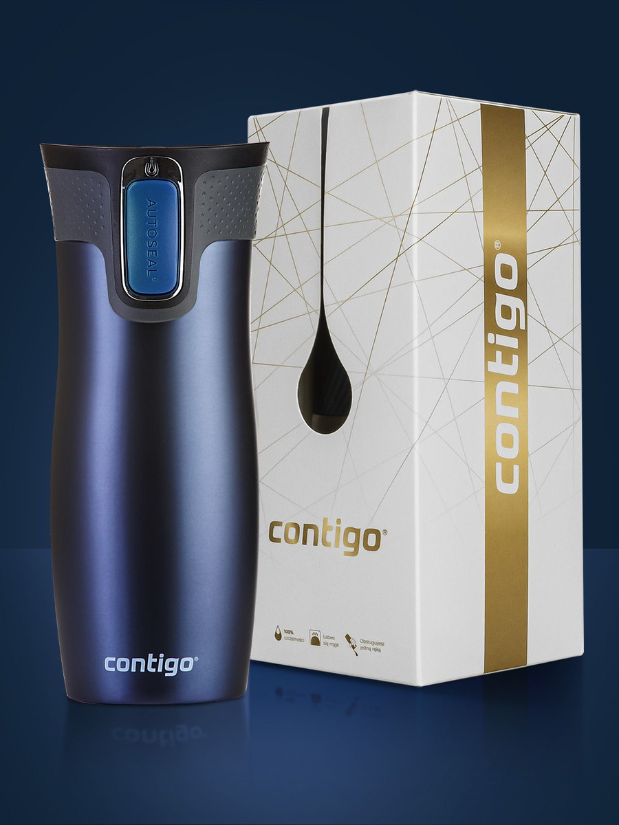 Kubek termiczny Contigo West Loop 2.0 470ml - Granat Mat + Pudełko