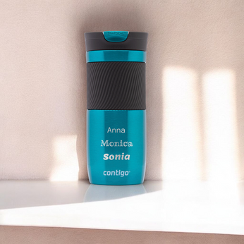 Thermal mug Contigo Byron 470ml with custom inscription - engraved - Biscay Bay