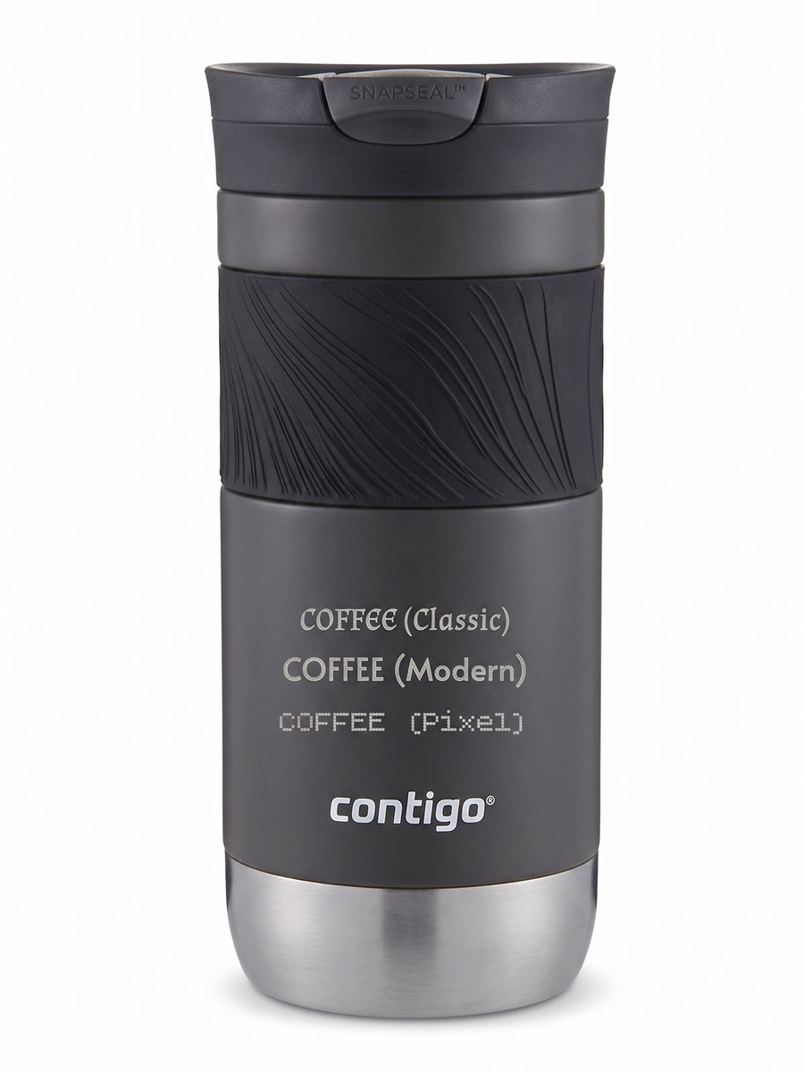 Kubek termiczny z grawerem Contigo Byron 2.0 470ml - Grafitowy mat