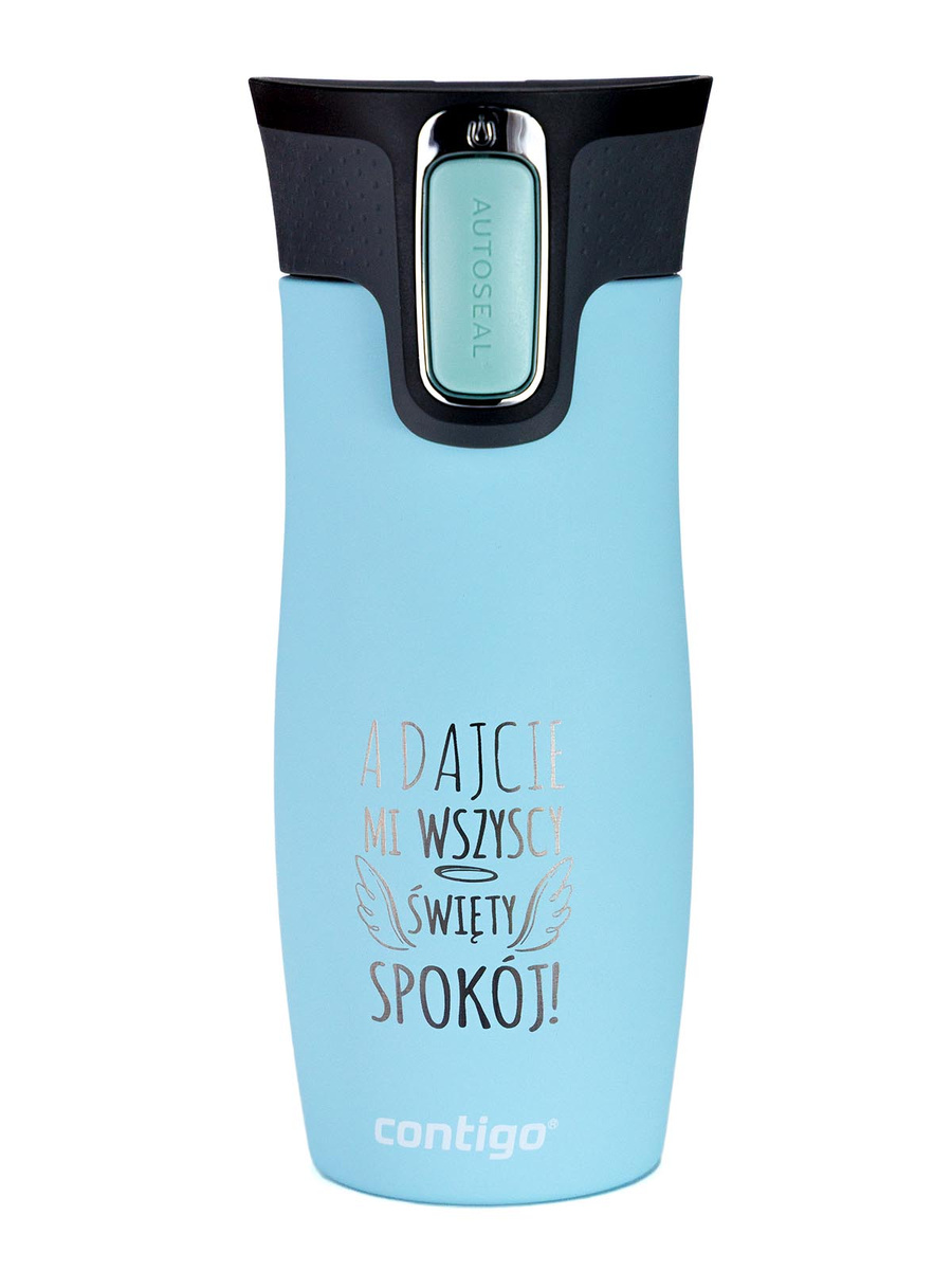 Kubek termiczny Contigo West Loop 2.0 470ml - Święty spokój - Błękitny Mat