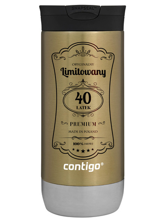 Kubek termiczny na kawę Contigo Huron 2.0 470ml - Na 40 urodziny - Złoty