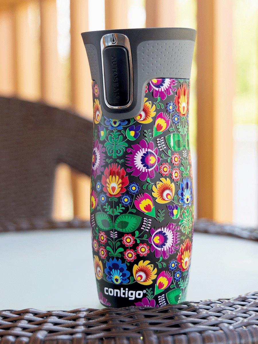 Kubek termiczny Contigo West Loop 2.0 470ml - Folklor - Czarny Mat