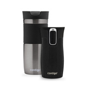 Zestaw kubków termicznych Contigo Byron 470 ml Gunmetal + West Loop Mini 300 ml – czarny metalik