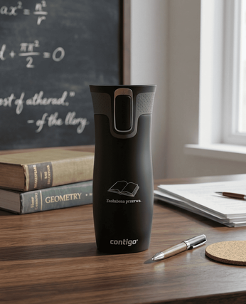 Kubek termiczny dla Nauczyciela/Nauczycielki - Contigo West Loop 2.0 470 ml - czarny