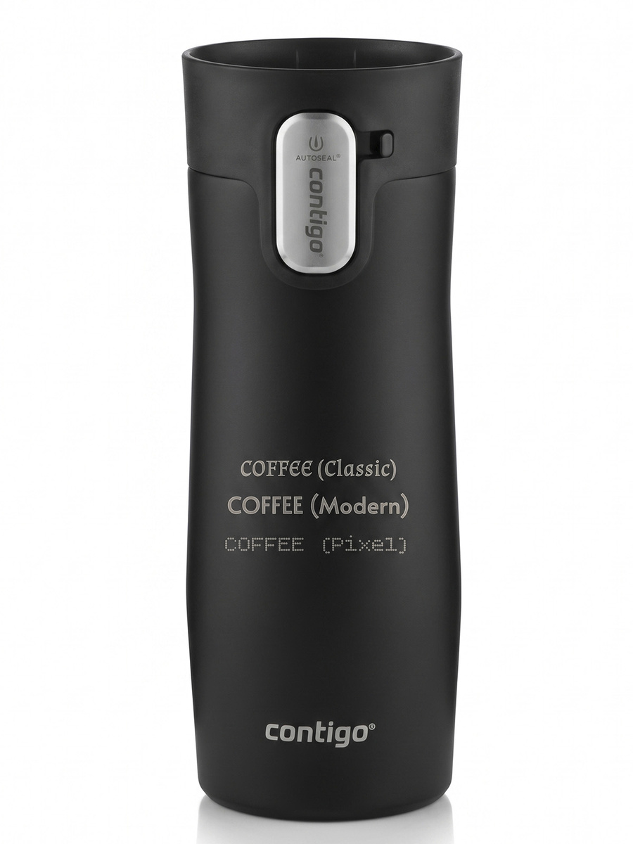 Kubek termiczny z grawerem Contigo West Loop 3.0 470 ml - Czarny
