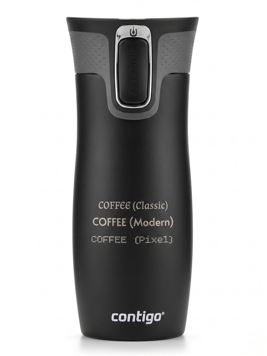 Kubek termiczny z grawerem Contigo West Loop 2.0 470 ml - Czarny