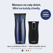 Zestaw kubków termicznych Contigo West Loop Monaco 470 ml + West Loop Mini 300 ml czarny metalik