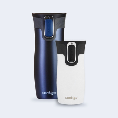 Zestaw kubków termicznych Contigo West Loop Monaco 470 ml + West Loop Mini 300 ml biały metalik