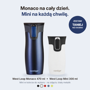 Zestaw kubków termicznych Contigo West Loop Monaco 470 ml + West Loop Mini 300 ml biały metalik