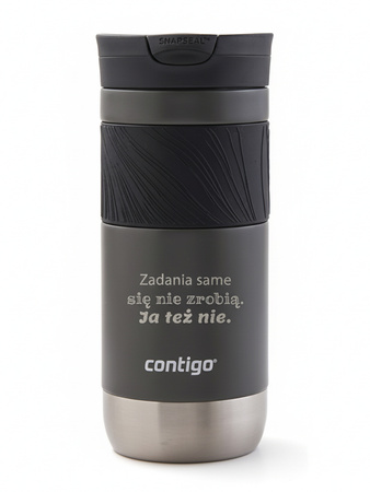Kubek termiczny z grawerem Contigo Byron 2.0 470ml - Grafitowy mat