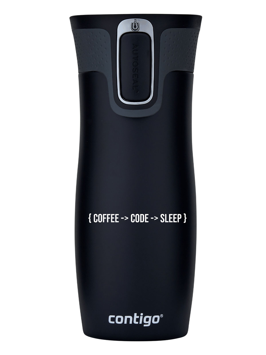 Kubek termiczny dla Programisty - Contigo West Loop 2.0 470 ml - czarny