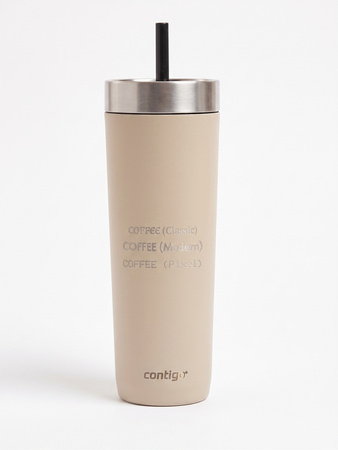 Kubek termiczny ze słomką Luxe Tumbler 720ml z grawerem - Brown Sugar