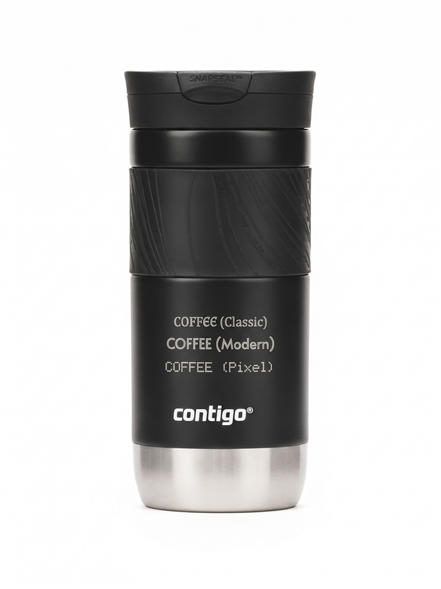 Kubek termiczny z grawerem Contigo Byron 2.0 470ml - Czarny błysk