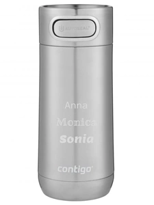 Thermal mug Contigo Luxe Autoseal 360 ml with custom inscription - engraved - Stainless Steel