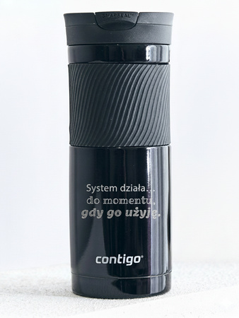 Kubek termiczny z grawerem Contigo Byron 590ml - Czarny