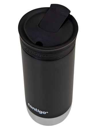 Kubek termiczny na kawę Contigo Huron 2.0 470ml - Słoneczniki - Czarny