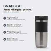 Zestaw kubków termicznych Contigo Byron 470 ml Gunmetal + West Loop Mini 300 ml niebieski metalik
