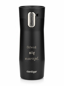 Kubek termiczny z grawerem Contigo West Loop 3.0 470 ml - Czarny