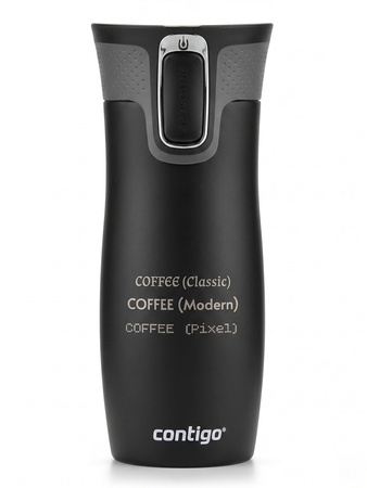Kubek termiczny z grawerem Contigo West Loop 2.0 470 ml - Czarny